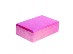 Блок для йоги розовый с цветком